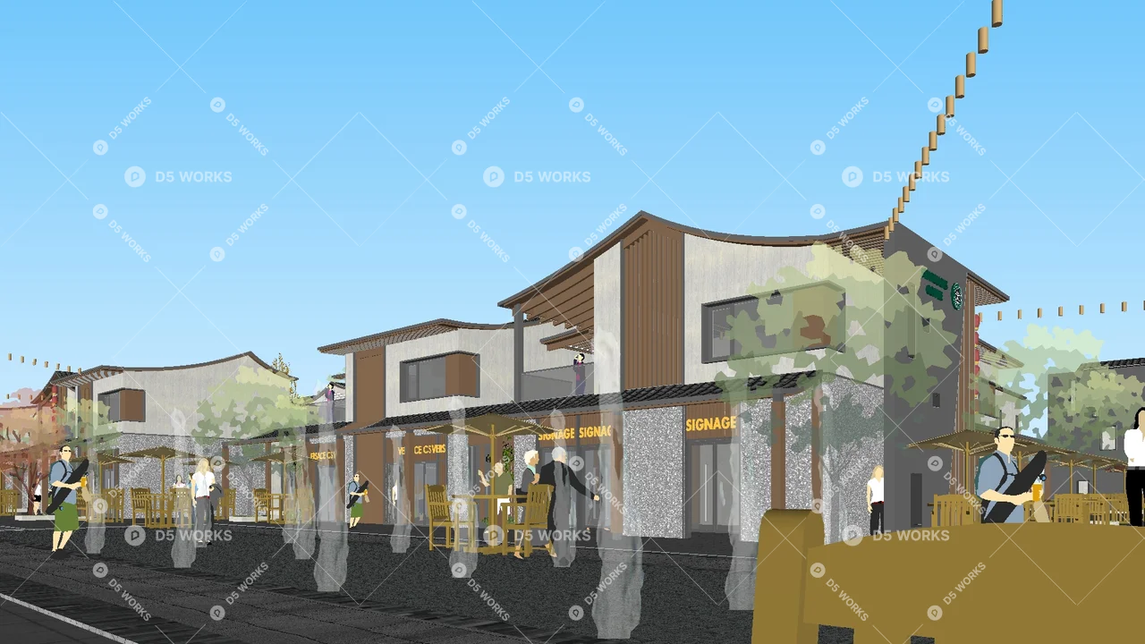 Commercial Landscape 3d model thumbnail 7