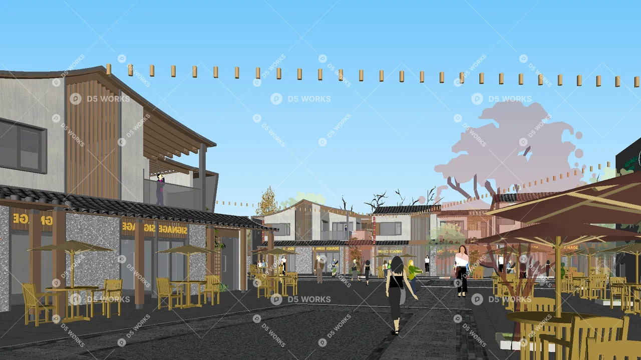 Commercial Landscape 3d model thumbnail 3