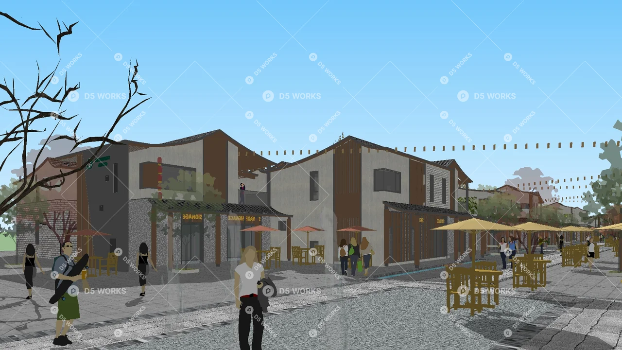 Commercial Landscape 3d model thumbnail 2