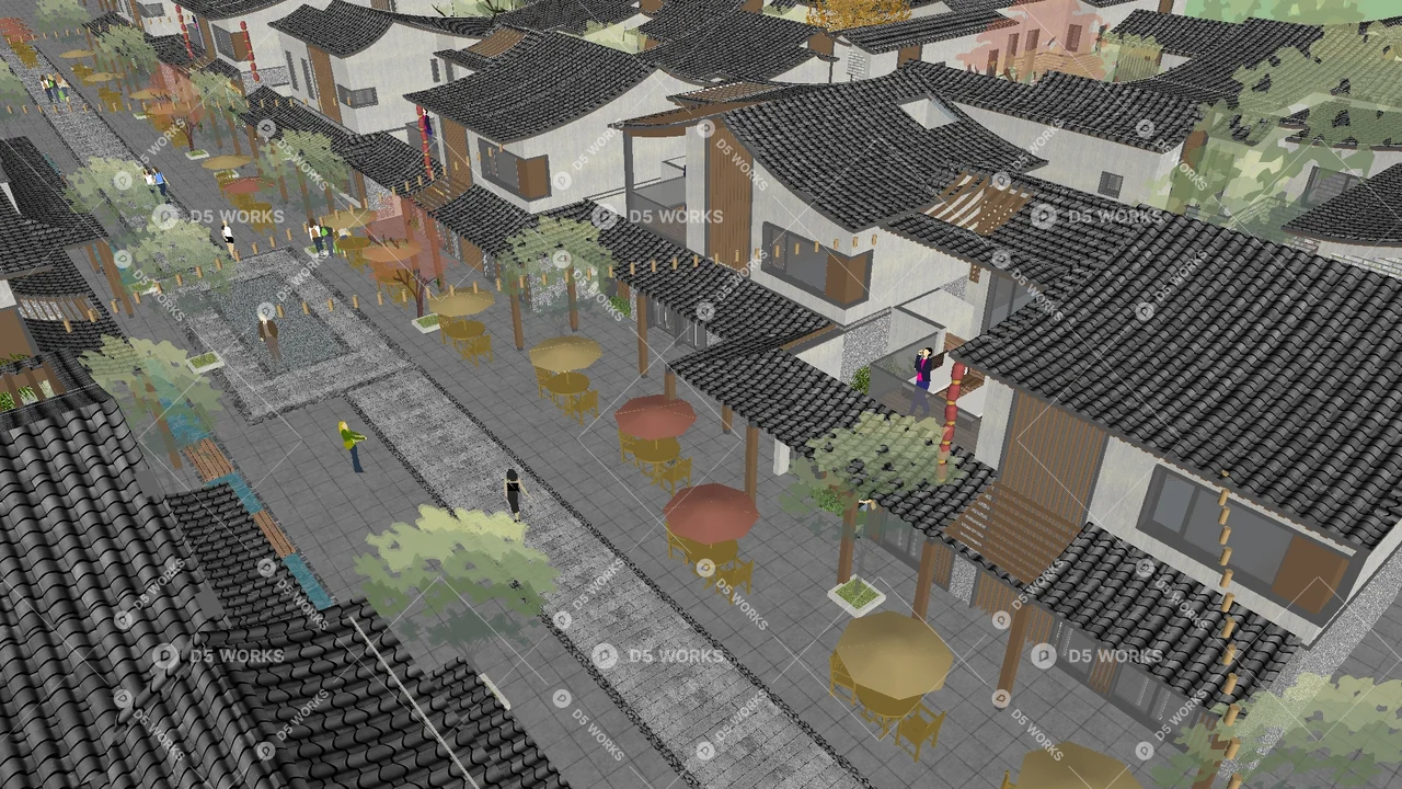 Commercial Landscape 3d model thumbnail 6