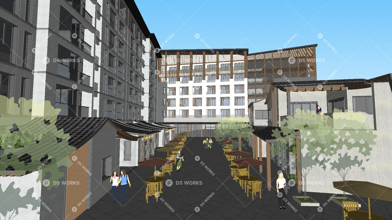 Commercial Landscape 3d model thumbnail 8