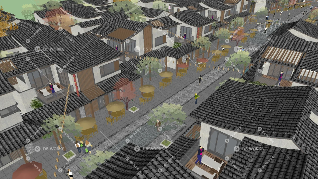 Commercial Landscape 3d model thumbnail 5