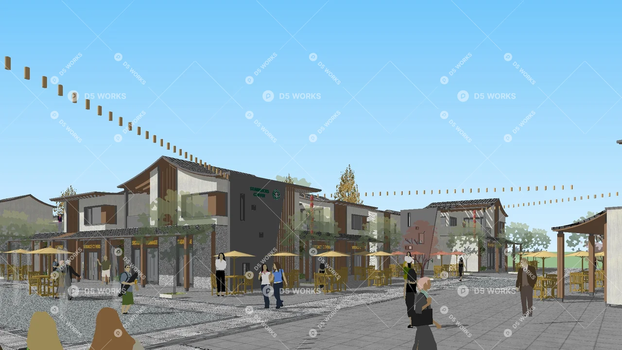 Commercial Landscape 3d model thumbnail 9