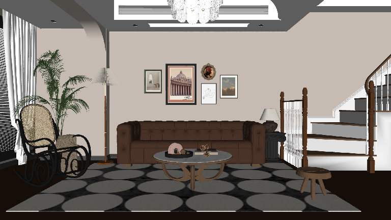 Transitional Home Living Room
