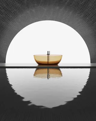 Minimalist Oval Bathtub 3d model