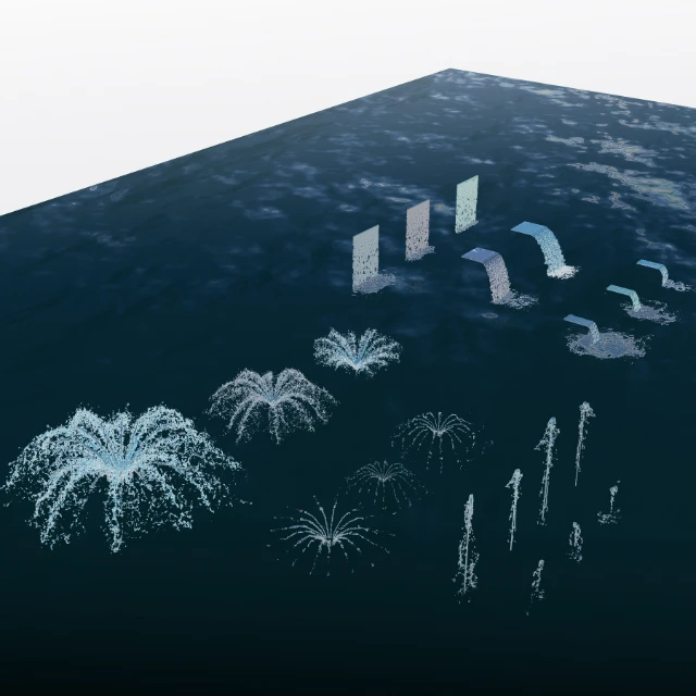 3D Fountain Water Jets 3d model
