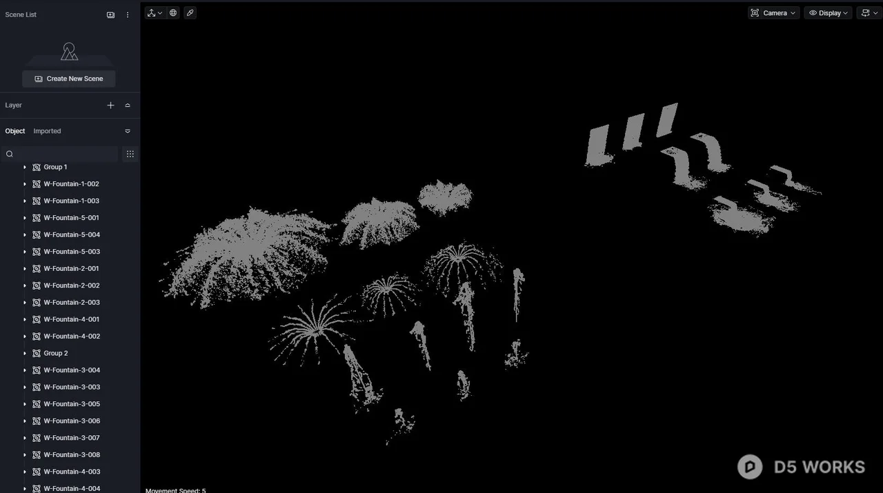 3D Fountain Water Jets 3d model thumbnail 4
