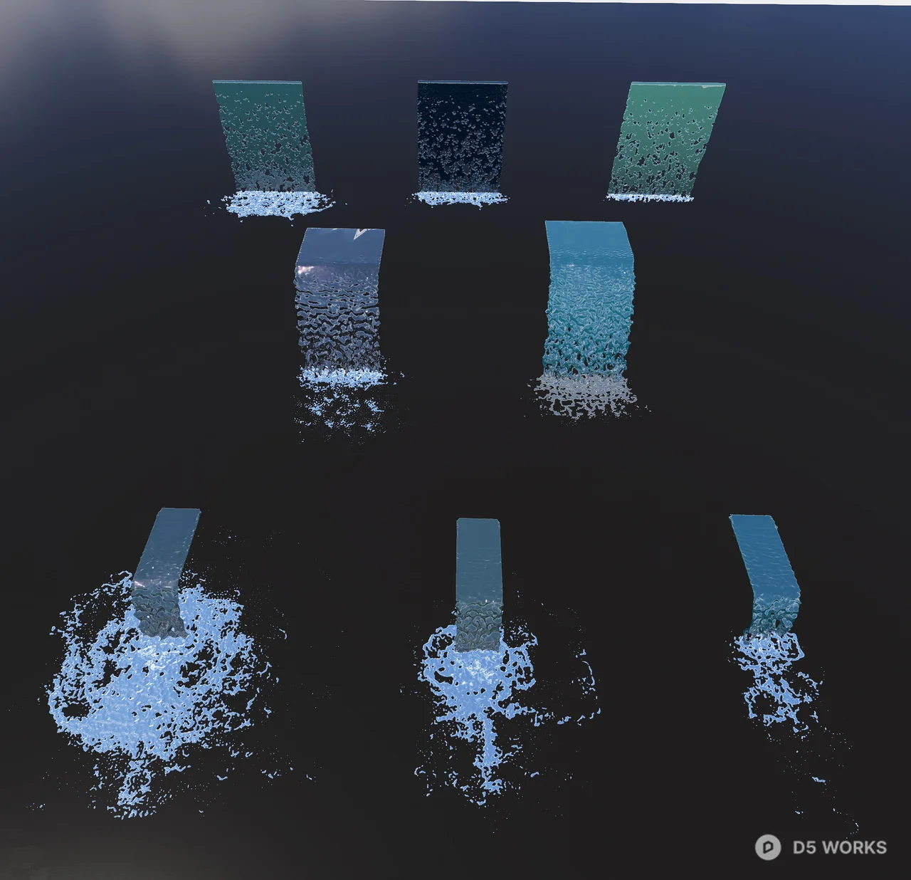 3D Fountain Water Jets 3d model thumbnail 3