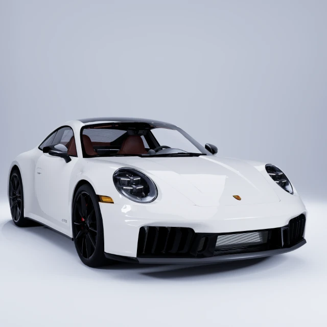 Luxury Modern White Sports Coupe 3d model