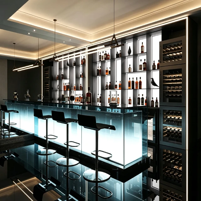 Modern Luxury Home Bar and Wine Cellar Cabinet 3d model