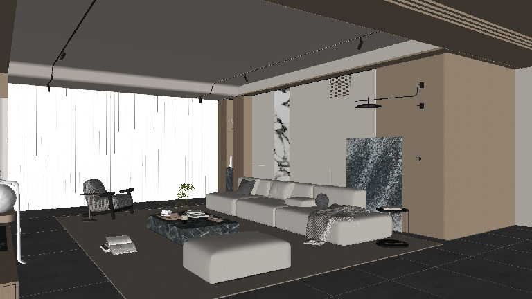 Modern Sofa & Side Table Set