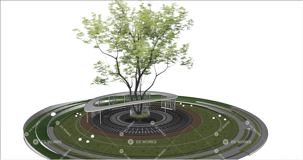 Tree Grate 3d model thumbnail 2