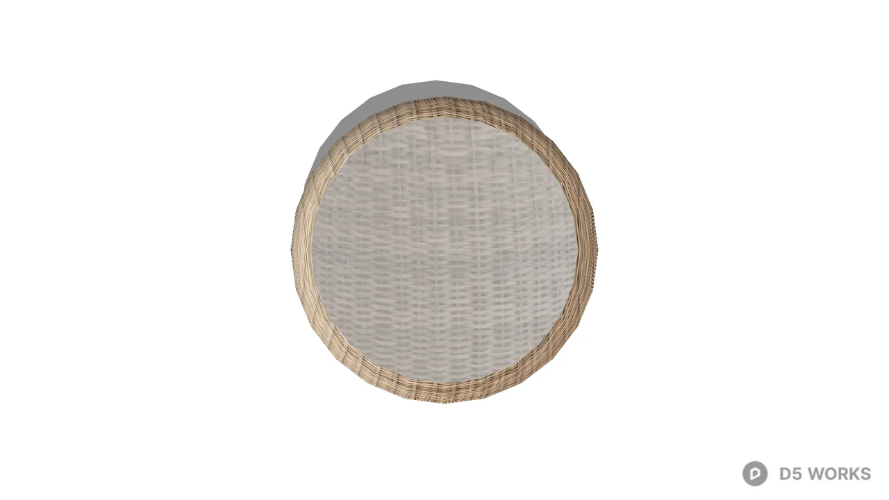 Round Woven Umbrella Base 3d model - Image 1