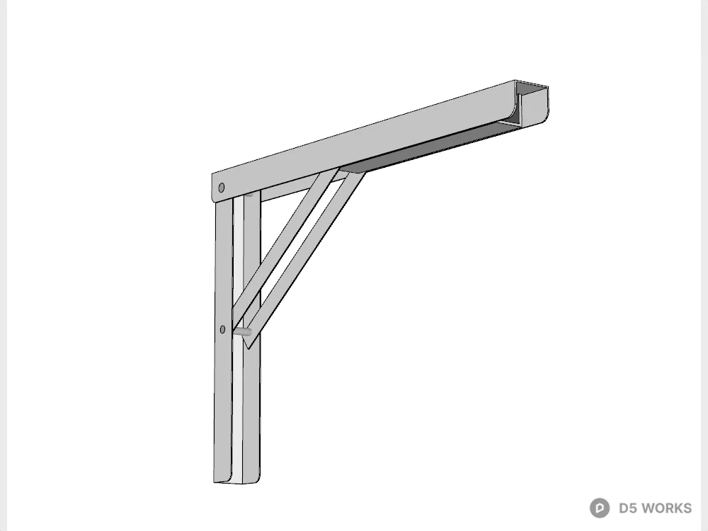 Support bracket 3d model - Image 1