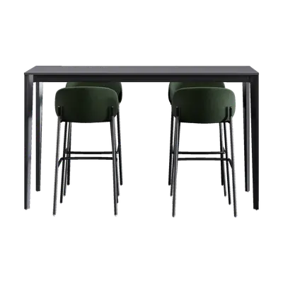 Princeton Barstools Café Set 3d model