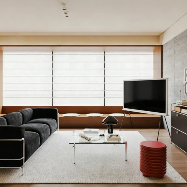 Modern Industrial Living Room Furniture Set 3d model
