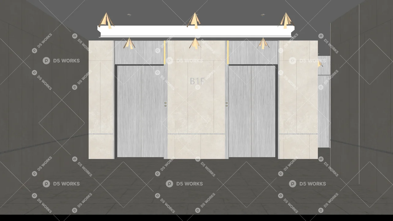 Indoor Parking Lot 3d model thumbnail 3