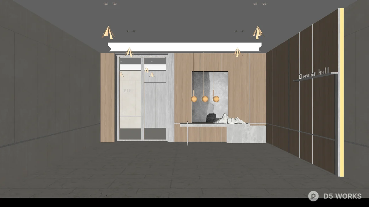 Modern Indoor Parking Space 3d model thumbnail 2
