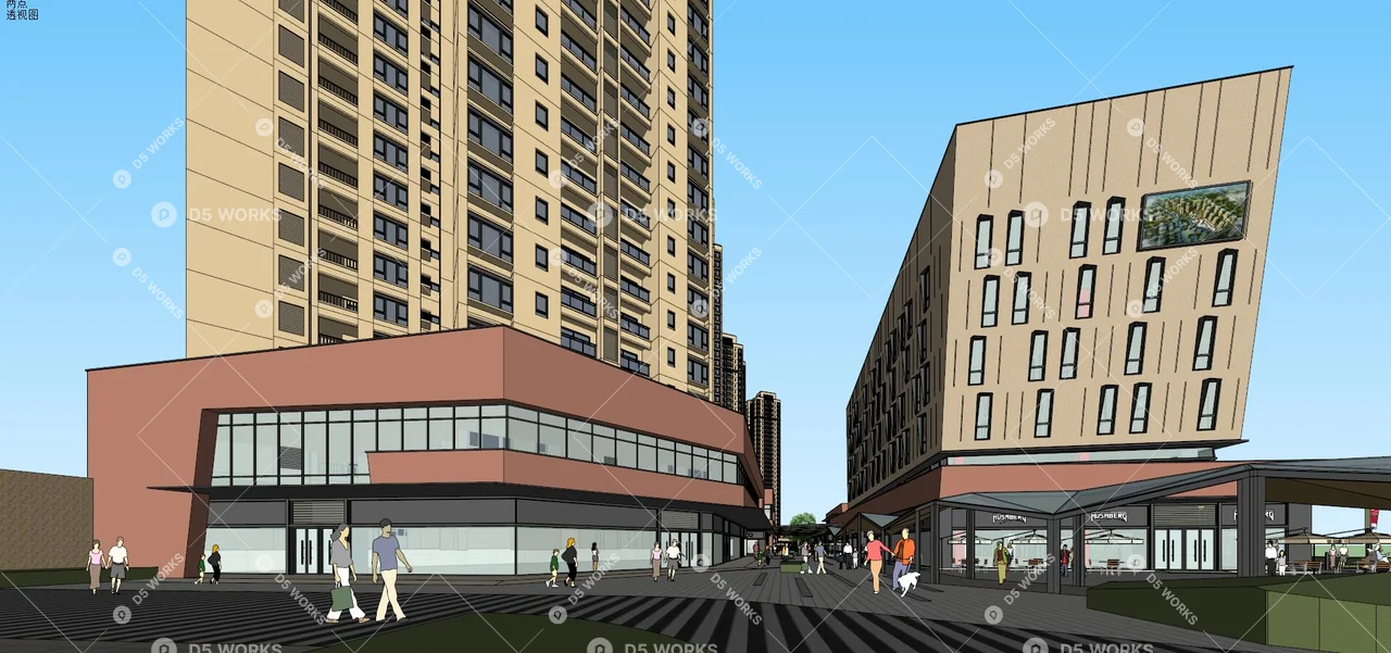 Commercial Landscape 3d model thumbnail 8