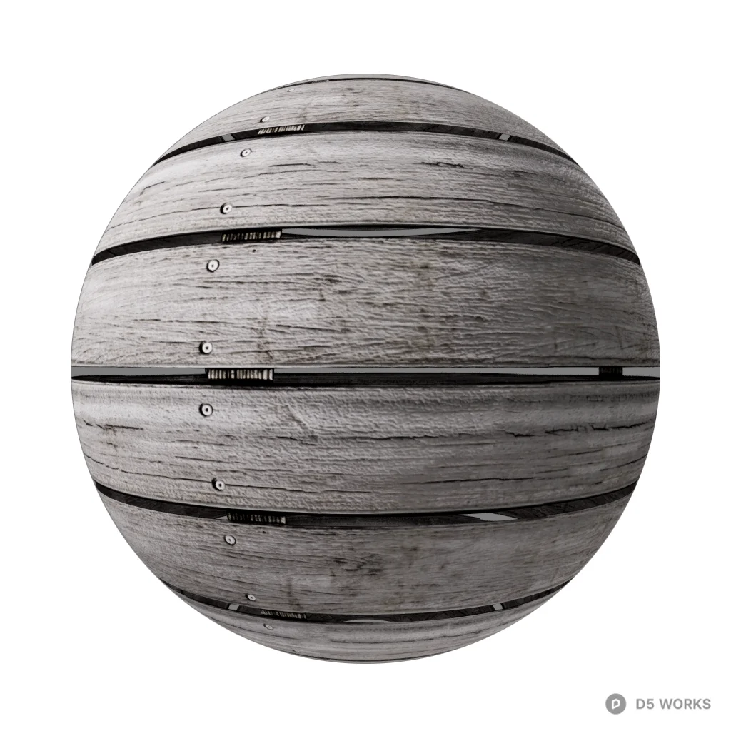 Grey tiled wood pbr material - Image 1