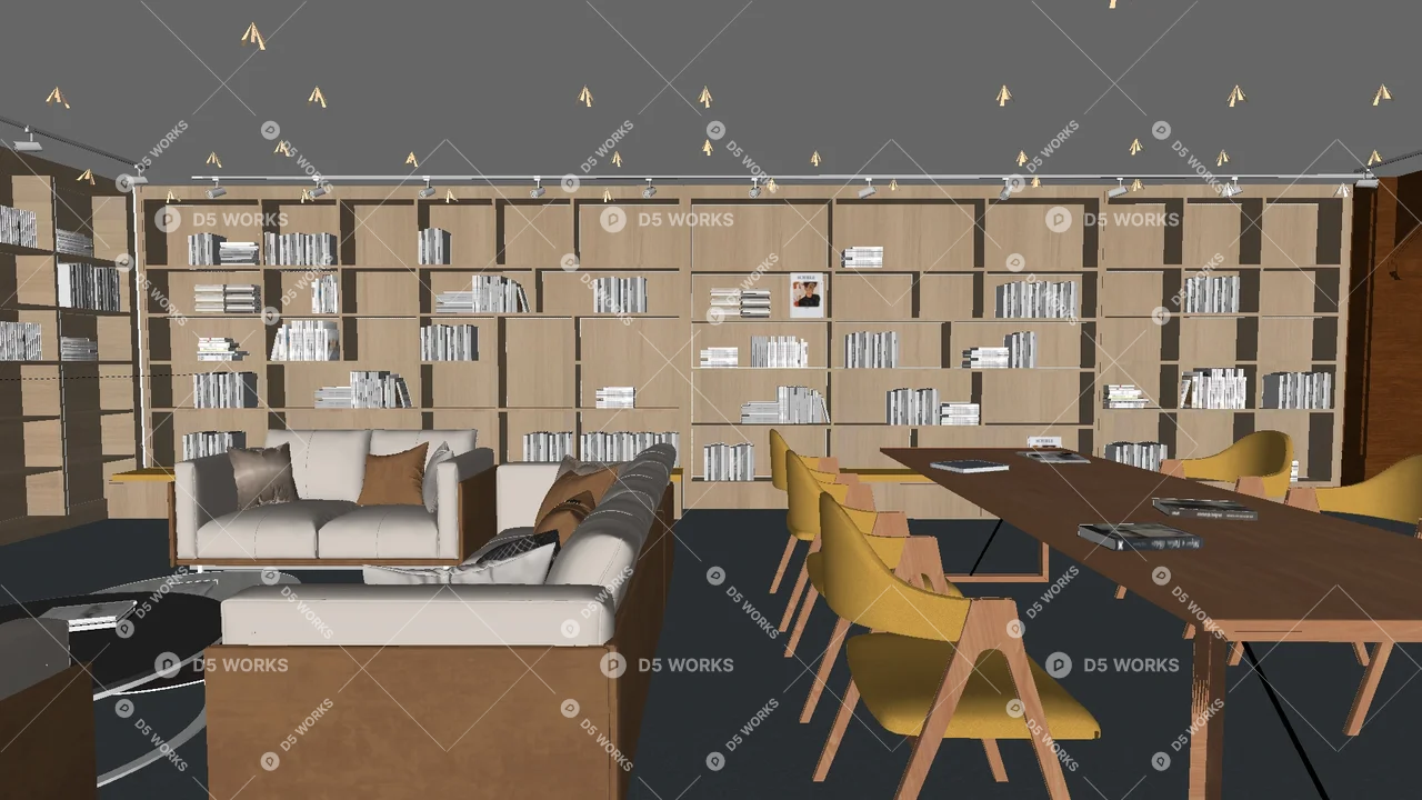 Bookstore 3d model thumbnail 2