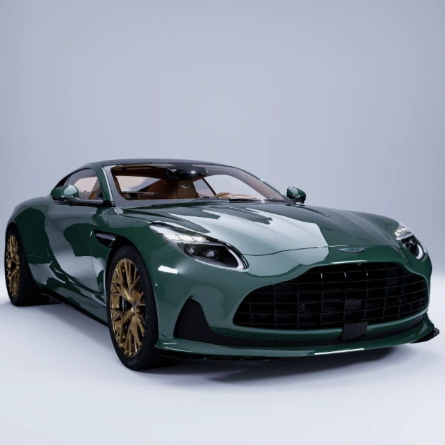 Luxury British Racing Green Sports Coupe 3d model