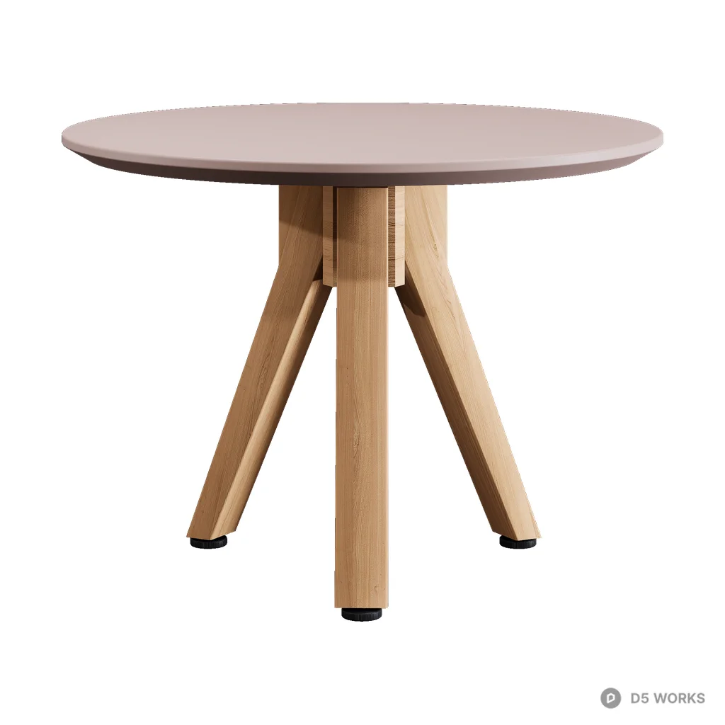 Side Table D60 Teak Legs 3d model - Image 1