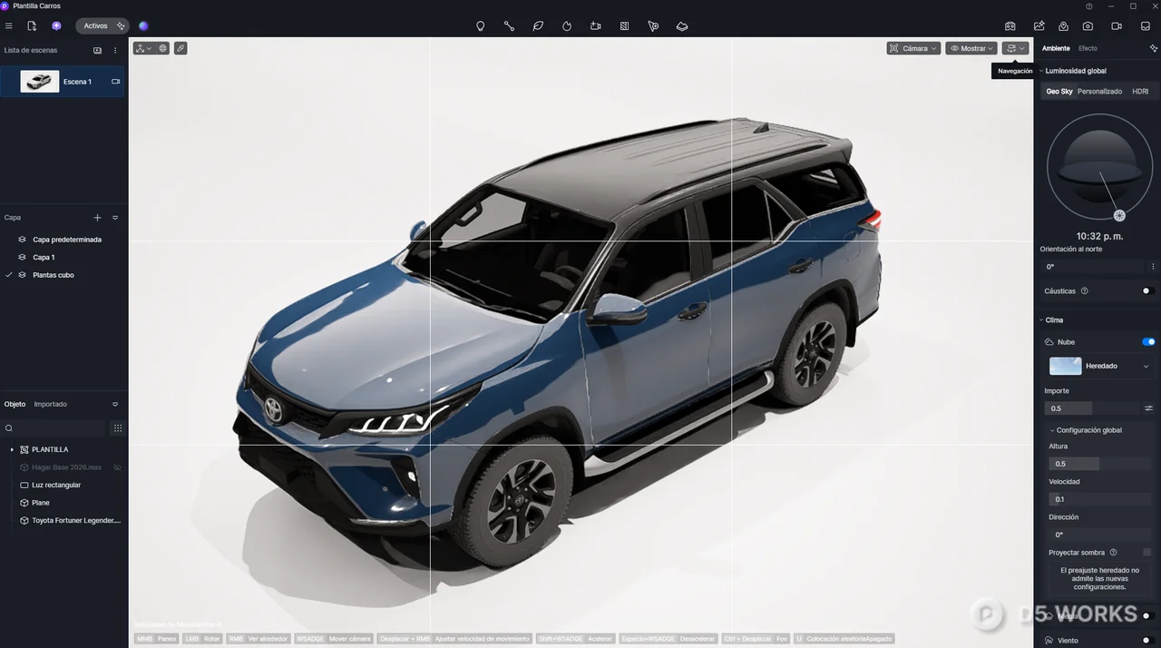Modern SUV With Black Roof And Alloy Wheels 3d model thumbnail 2