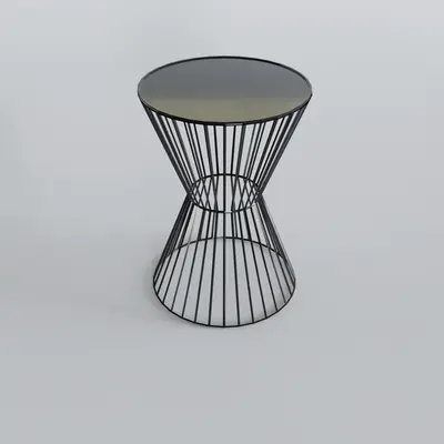 Hourglass Wire Frame Side Table 3d model