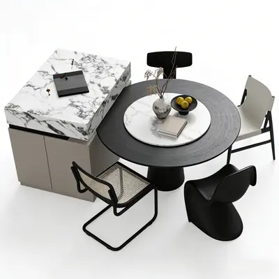 Modern Dining Table & Chairs Set