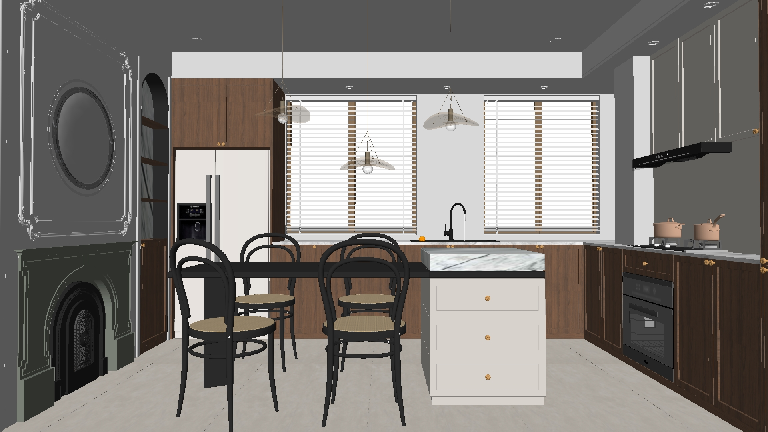 Traditional Open Kitchen