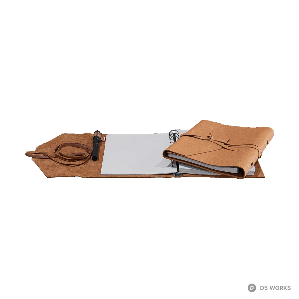 Cowhide book 01 3d model - Image 1