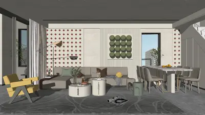 Modern Living & Dining Room