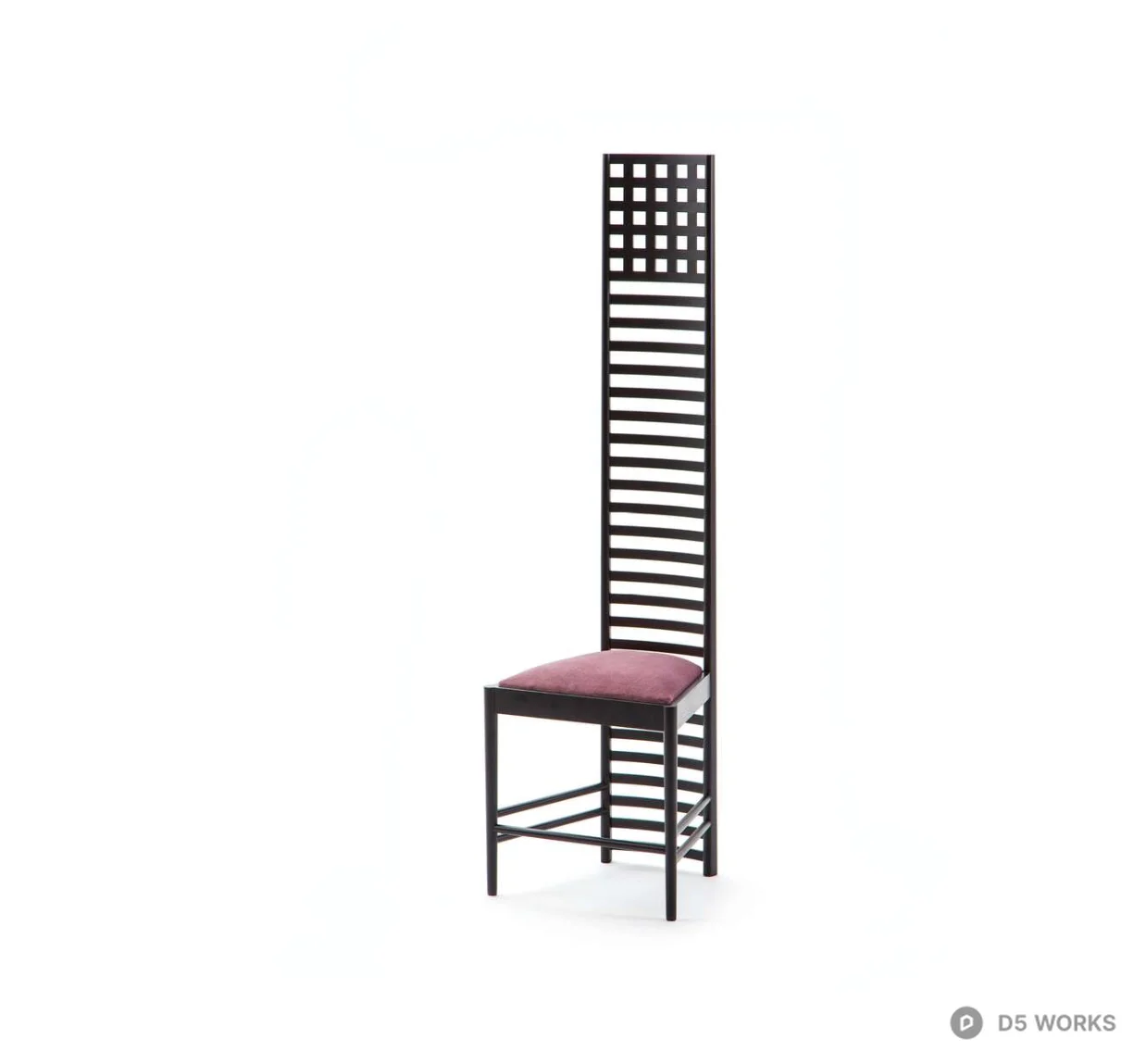 Hill Manor High Back Chair 3d model - Image 1