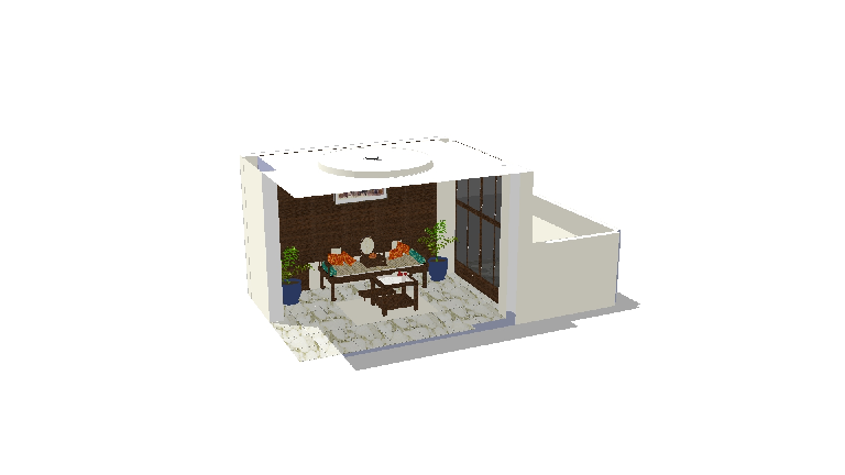 Chinese Sofa & Side Table Set