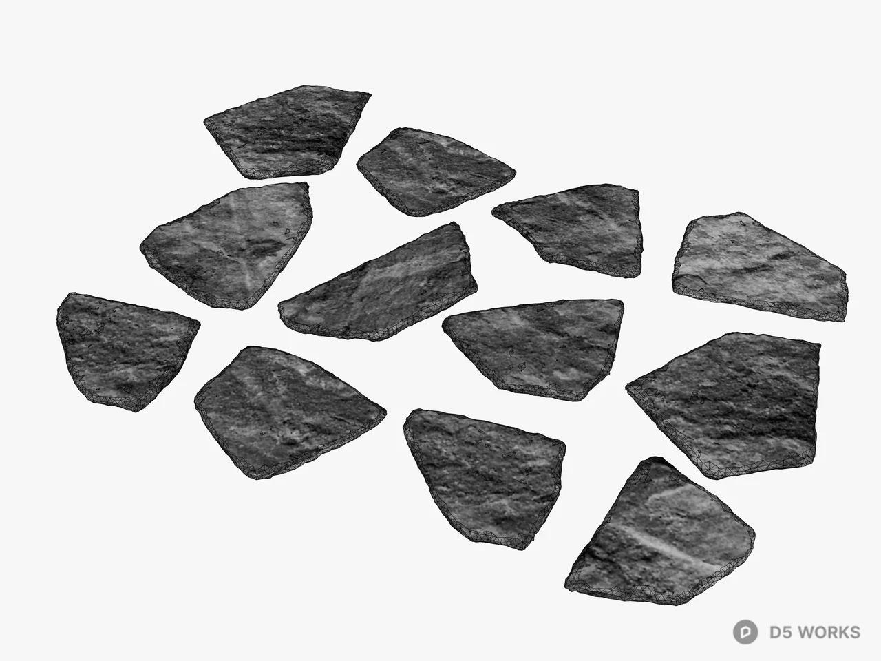 Natural Stone Stepping Stones 3d model - Image 1