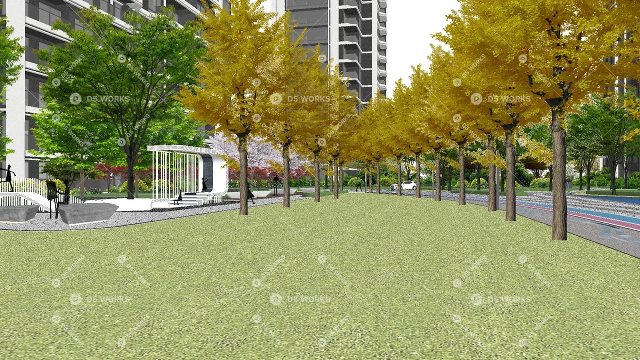 Residential Landscape 3d model thumbnail 6