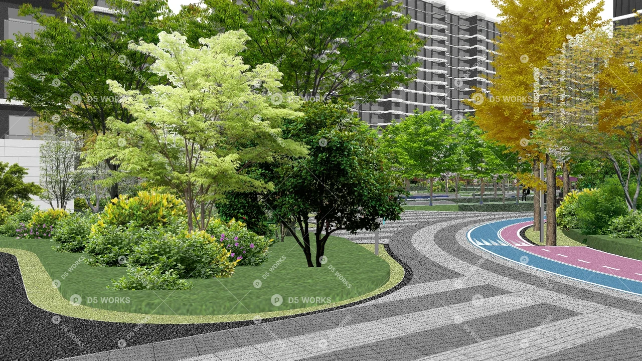 Residential Landscape 3d model thumbnail 4