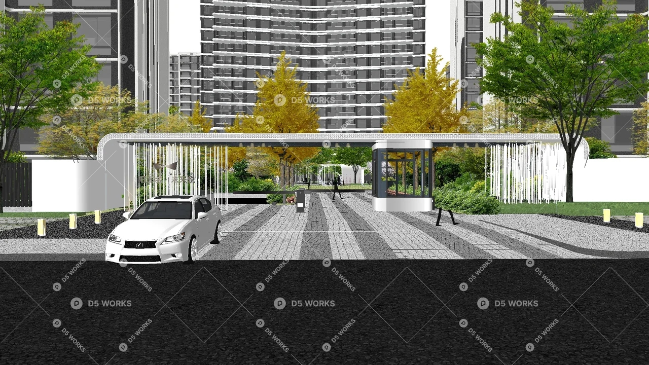 Residential Landscape 3d model thumbnail 7