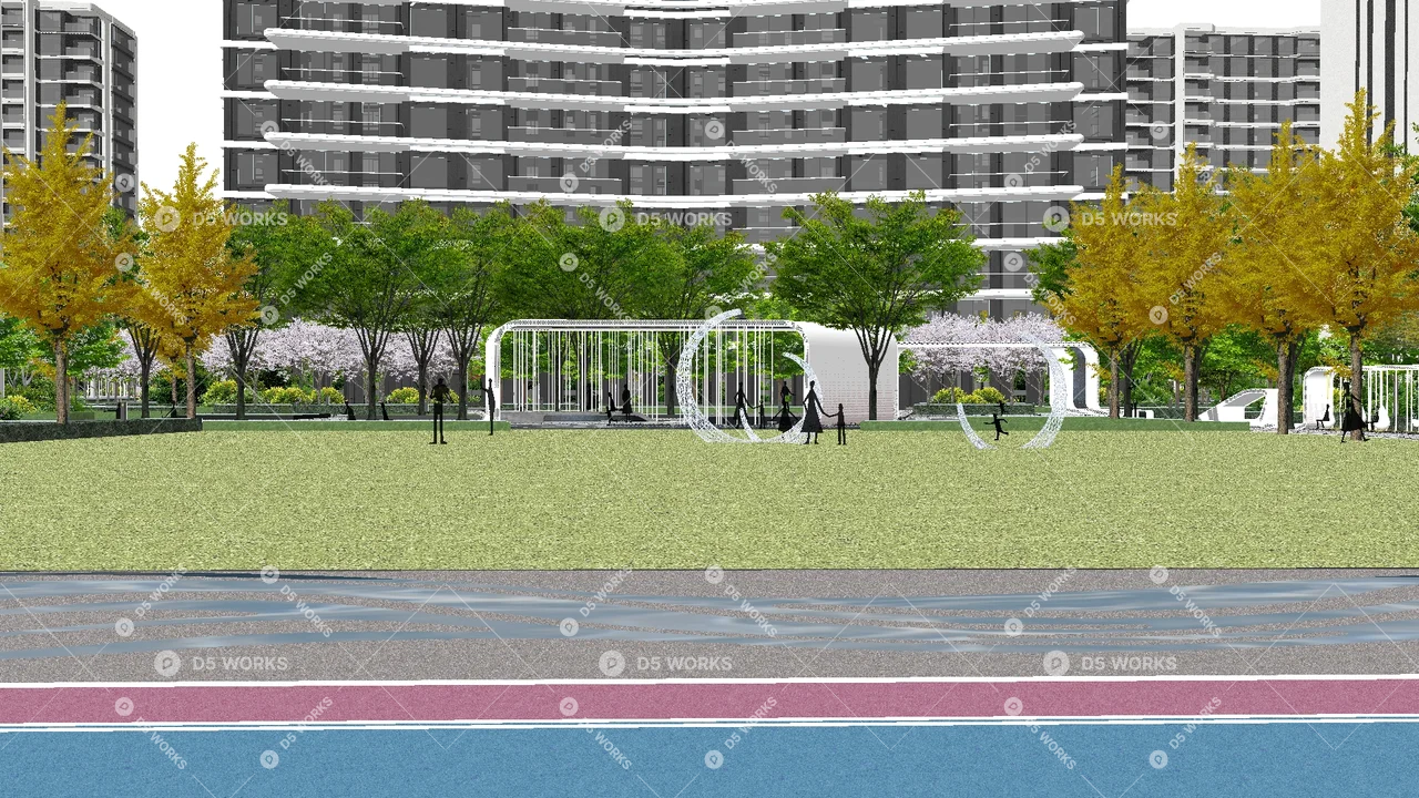 Residential Landscape 3d model thumbnail 8