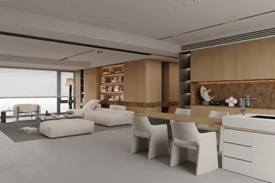 Contemporary Living & Dining Room