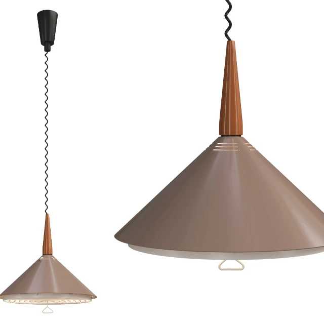 Mid-Century Modern Conical Pendant Light 3d model