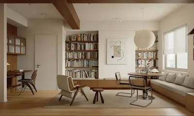 Modern Mid-Century Modern Studio Apartment