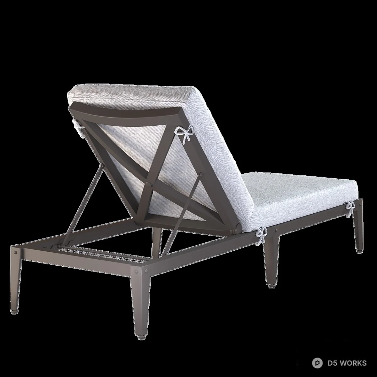 Minimalist Outdoor Lounger 3d model thumbnail 2