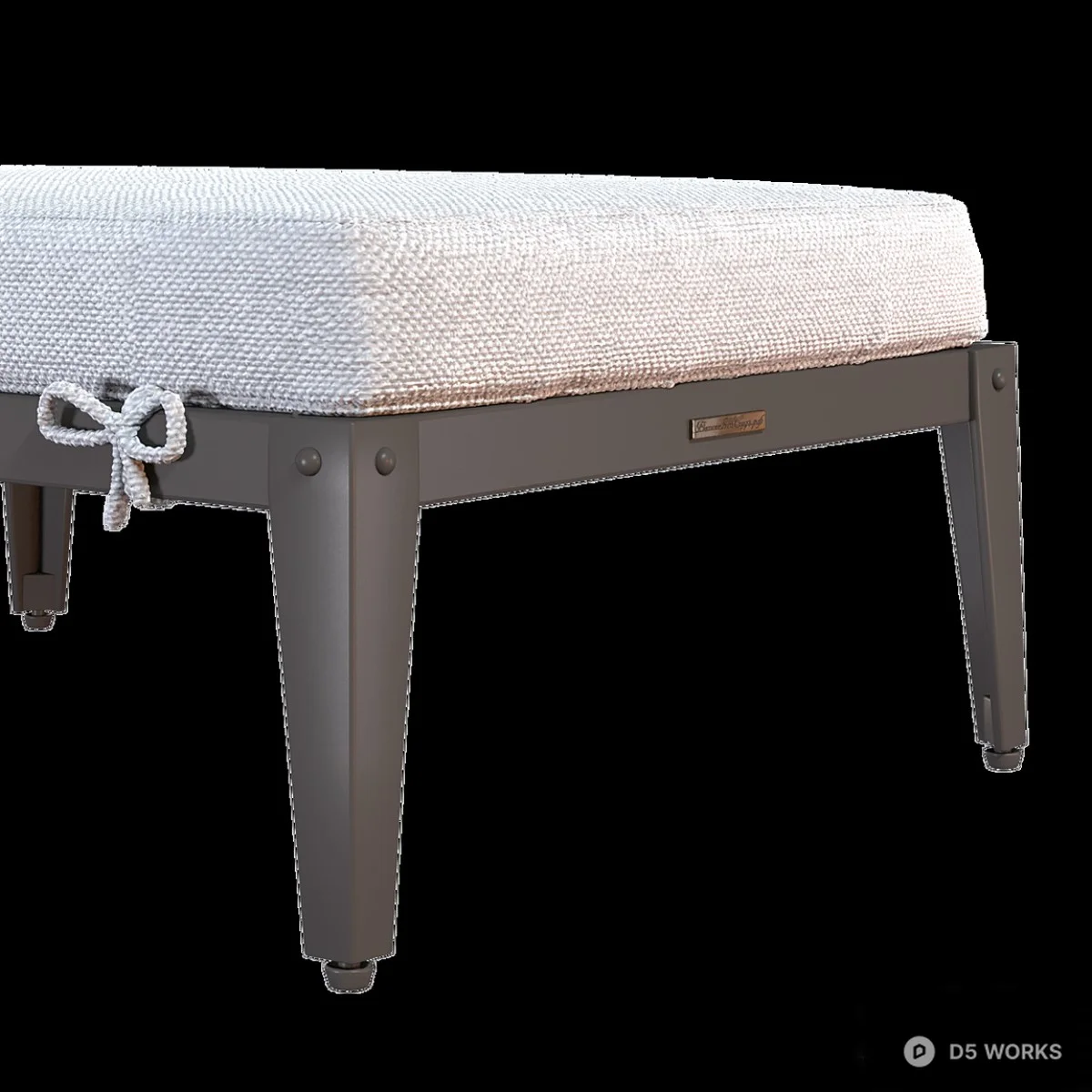 Minimalist Outdoor Lounger 3d model thumbnail 3