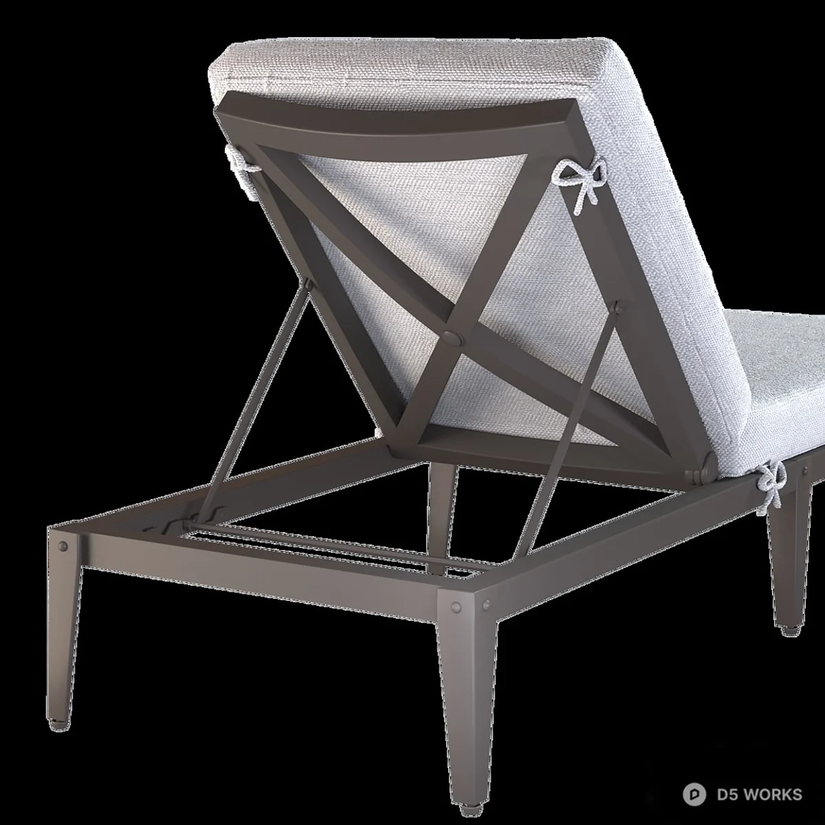 Minimalist Outdoor Lounger 3d model thumbnail 4