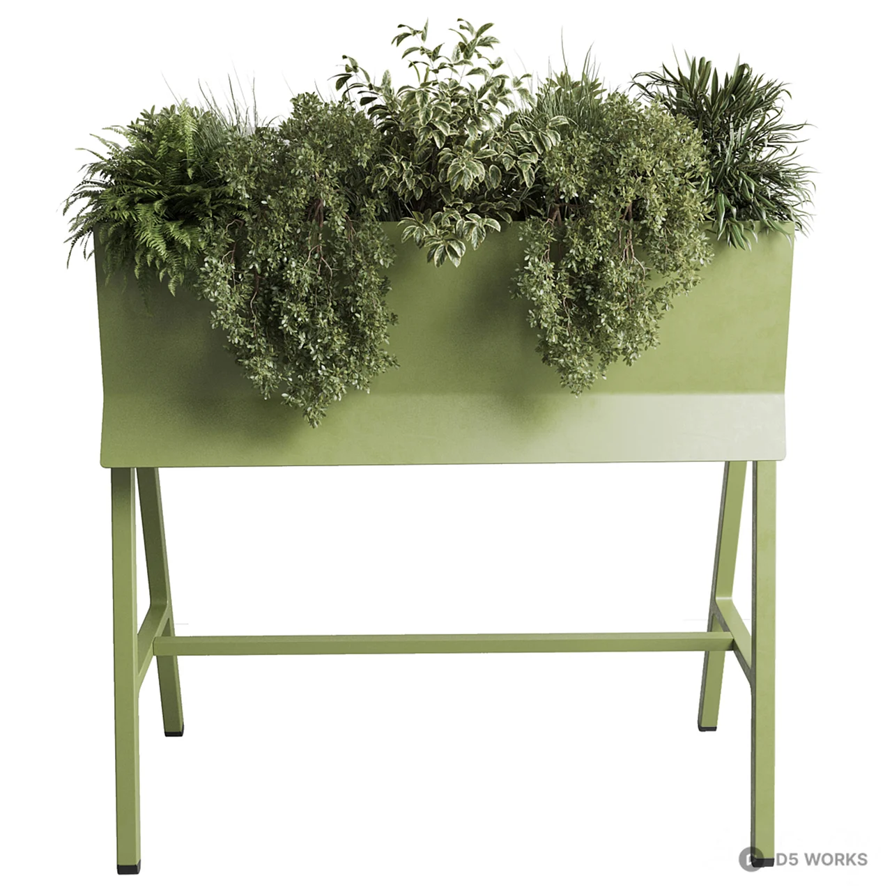 Minimalist Green Planter Box 3d model - Image 1
