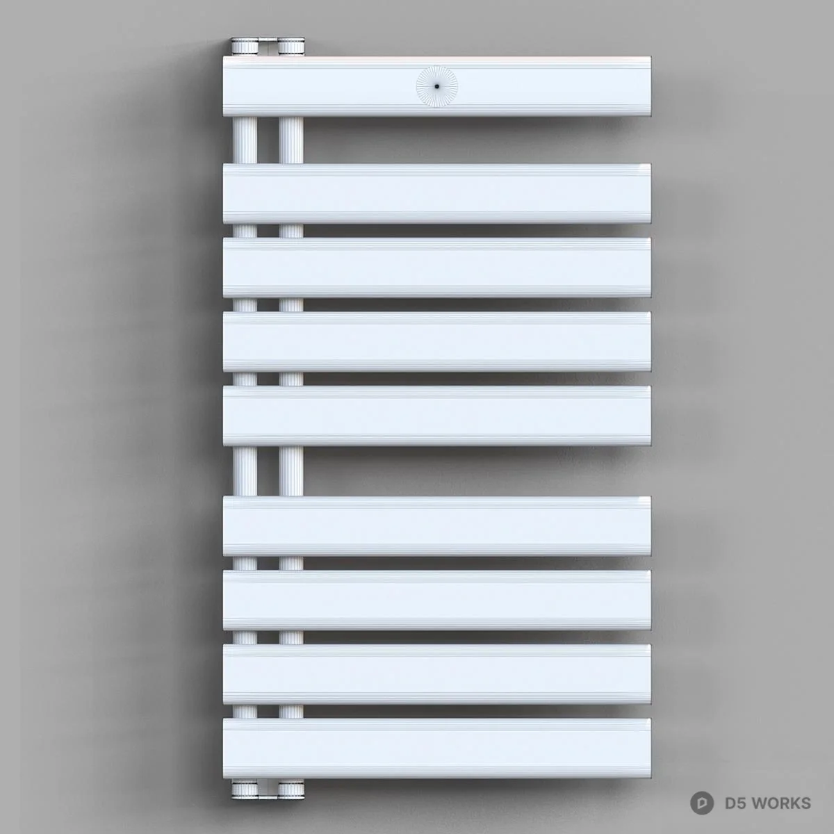 Dual Tone Heated Towel Rack 3d model thumbnail 2