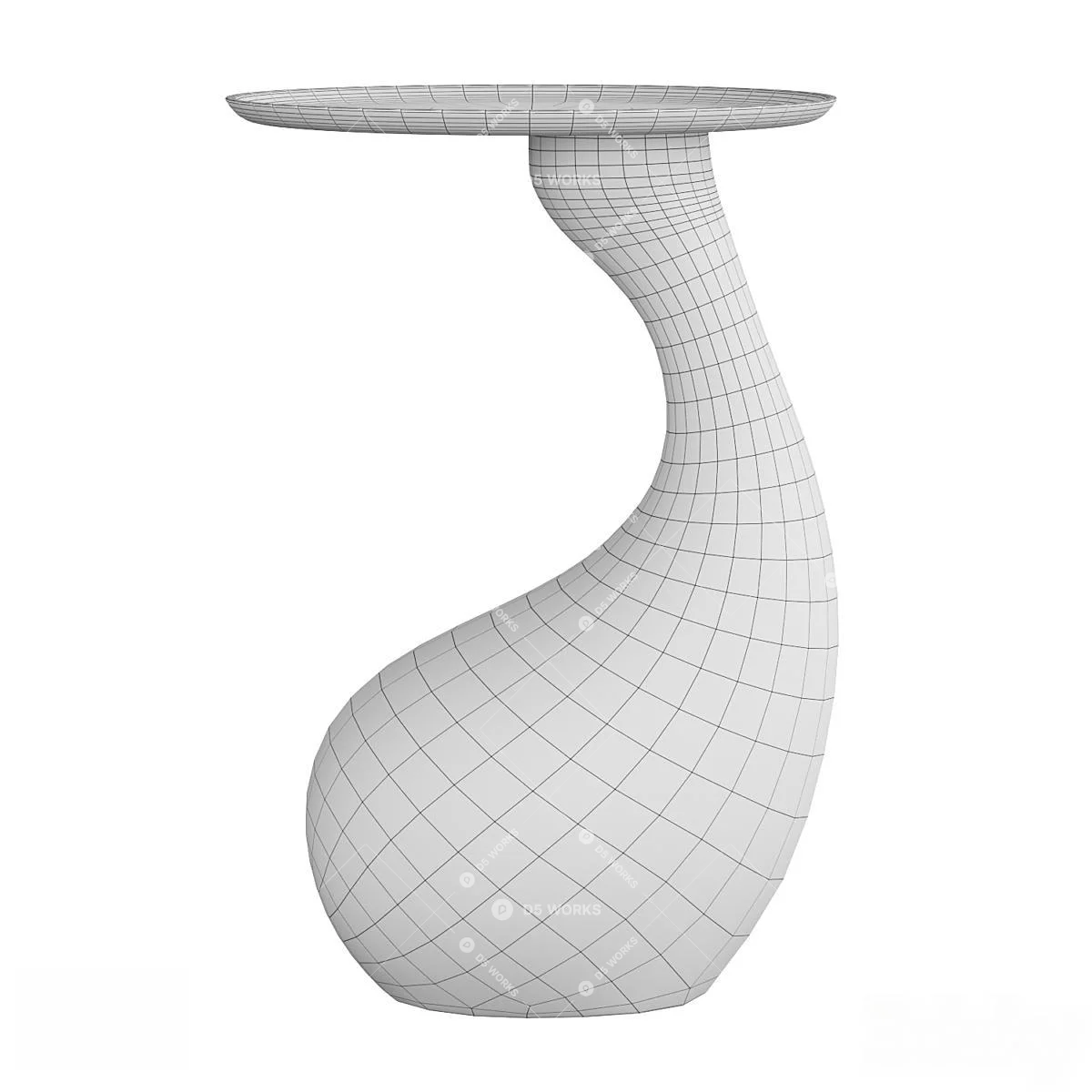 Postmodern End Table 3d model thumbnail 3