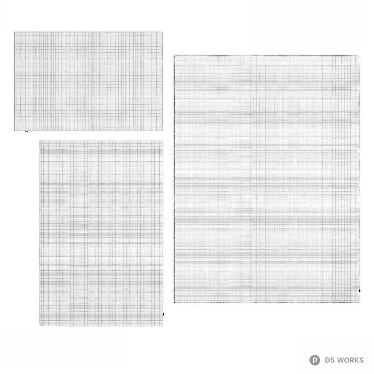 Contemporary Textured Area Rug 3d model thumbnail 3